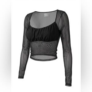 Urban Outfitters Black Sheer Top